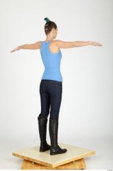 Whole Body Woman T poses Casual Underweight Studio photo references